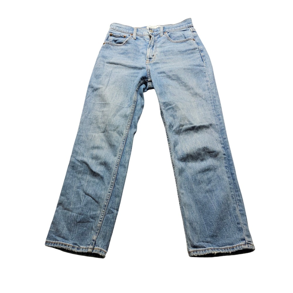 Abercrombie & Fitch The Ankle Straight Ultra High Rise Jeans 26 2S Light Blue